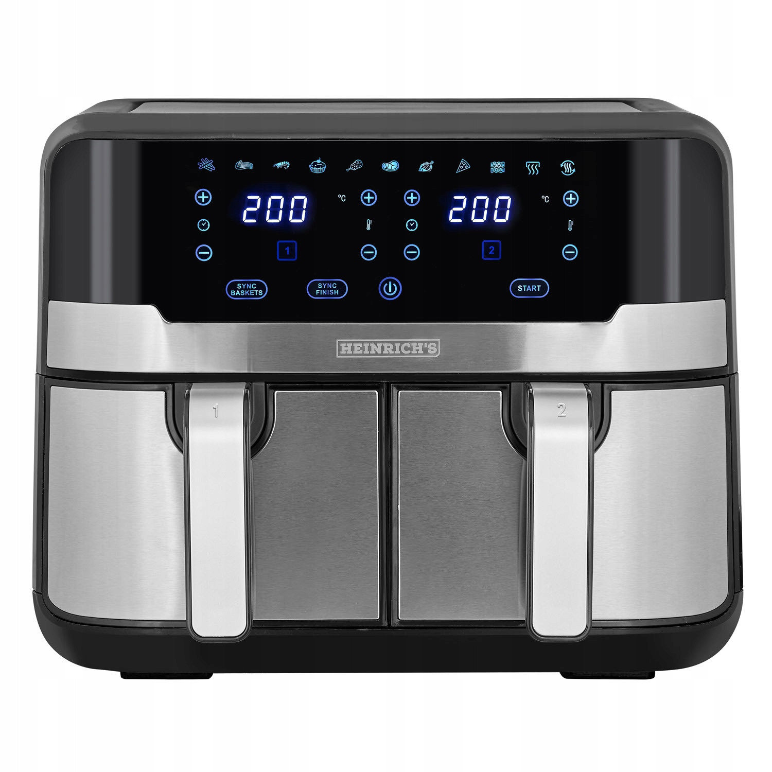 Fritéza Bez Tuku 9L XXL Dvoukomorová Dvojitá Heinrich`s 8214 2400W