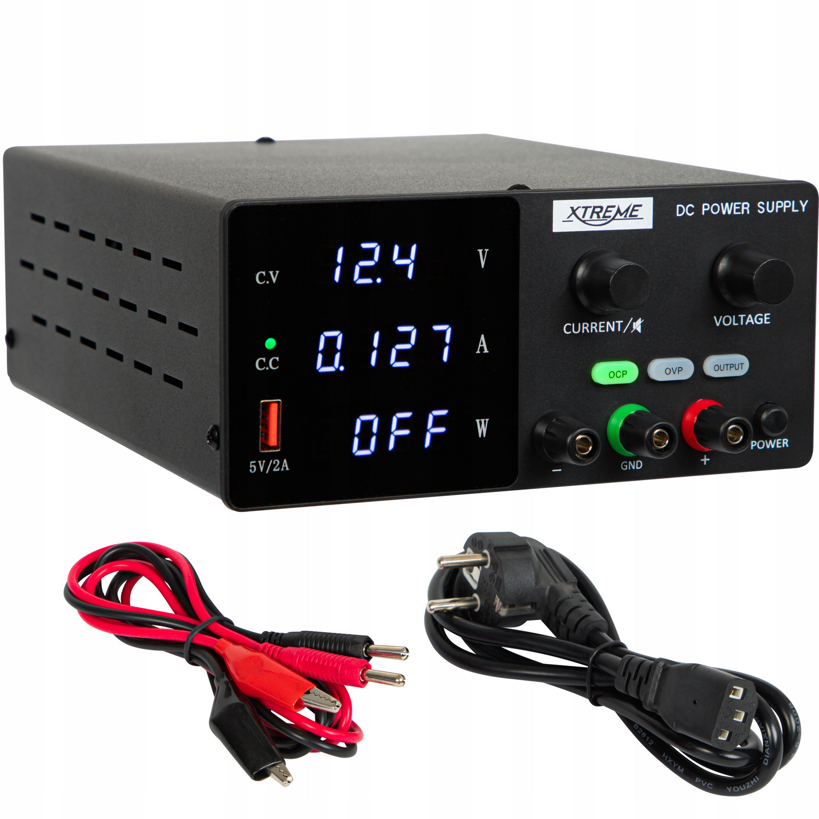 Laboratorní Napájecí Zdroj 30V 5A Černý, Recyklovatelný, Servisní, Nastavitelný