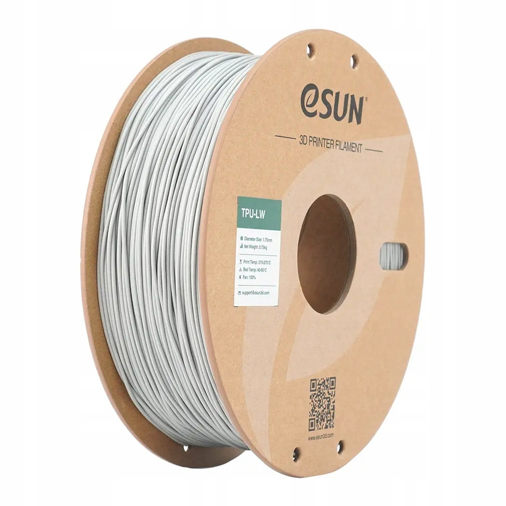 eSUN Tpu-lw Filament šedý 1.75 mm 750 g papírová cívka