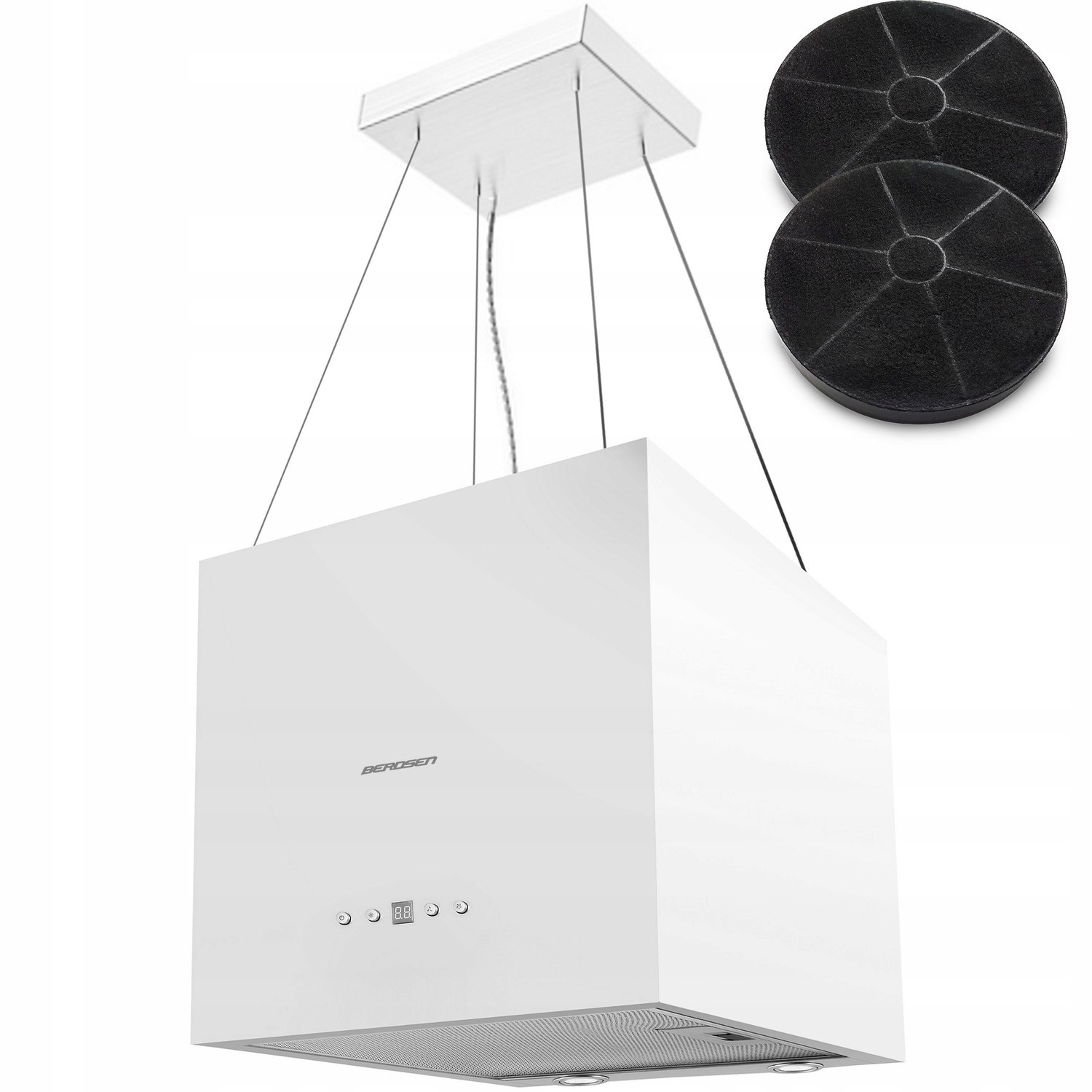 Ostrůvkový Kuchyňský Odsavač Par Berdsen 40E Se Dvěma Filtry