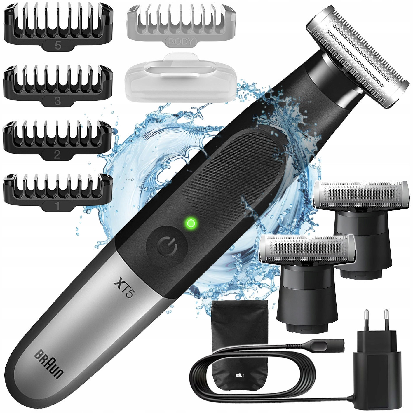 Holicí Strojek Braun Series 5 Xt Flex 4D 360° Oboustranný Wet&dry+ Zastřihovač Nástavce