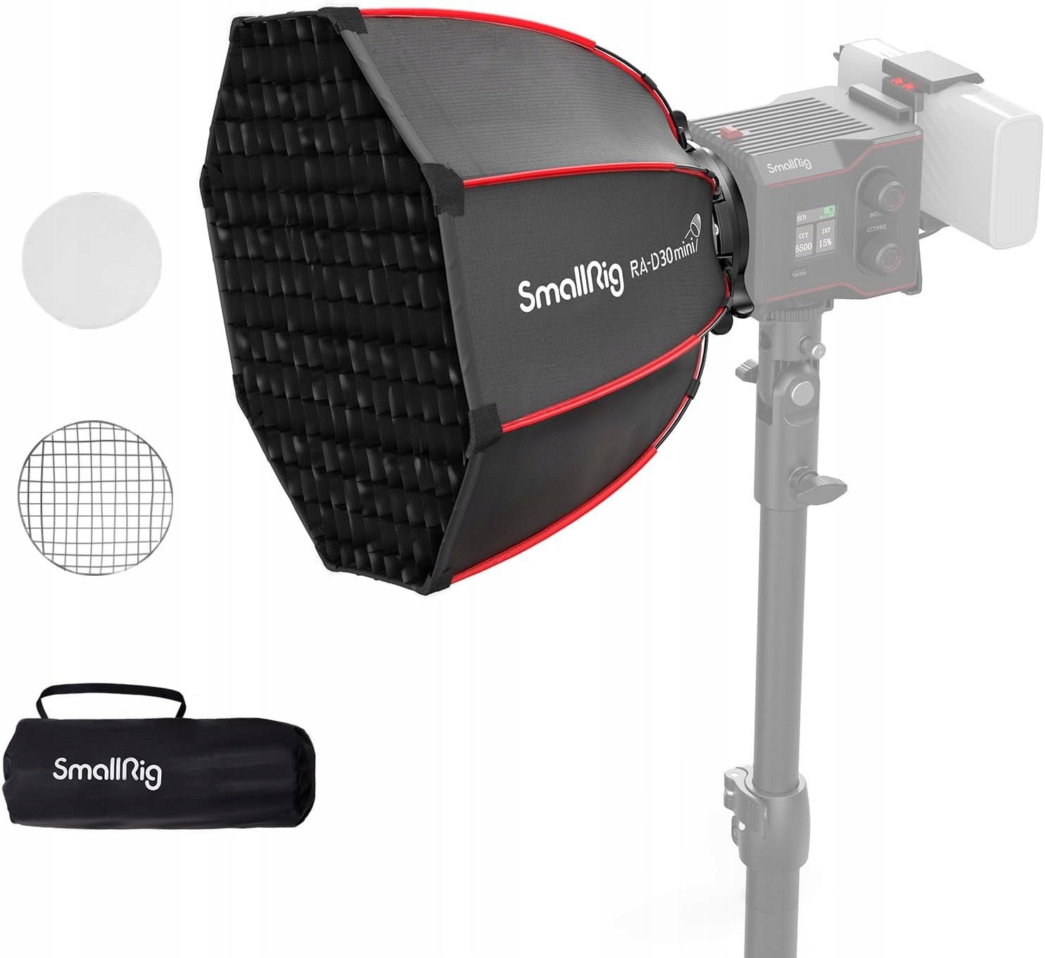 Mini parabolický softbox RA-D30, kompatibilní s Led video lampou Rc 60B Cob