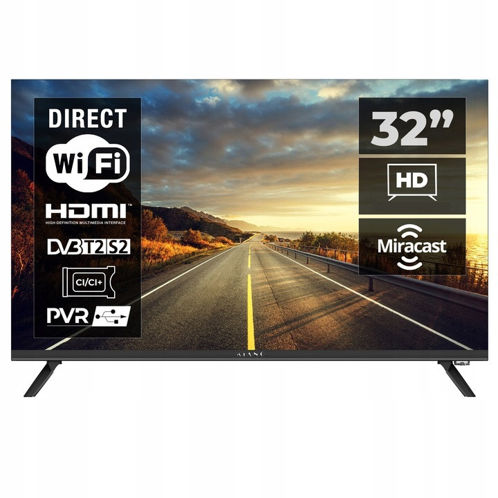 Bezrámečkový televizor Kiano KE32 Smart Tv Hd Ready Černý