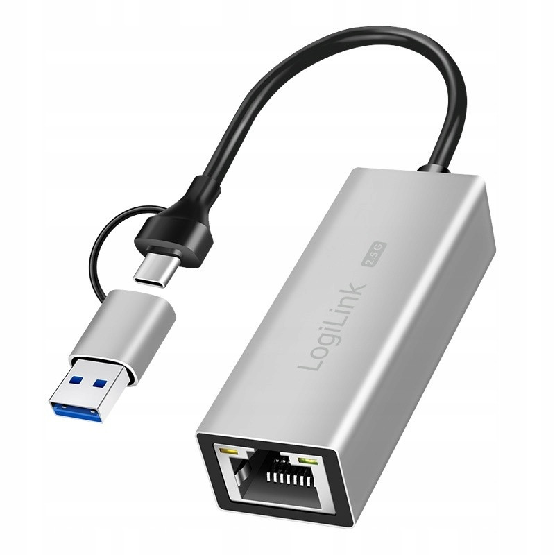 Logilink Adaptér Usb-a/-c na 2,5G Ethernet, šedý
