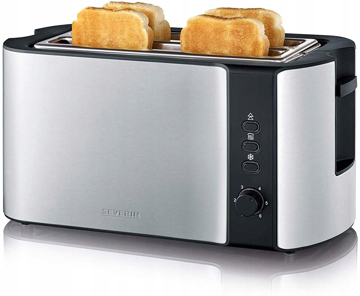 Severin At 2590 Automatický toustovač s dlouhými komorami, 1400 W, rošt