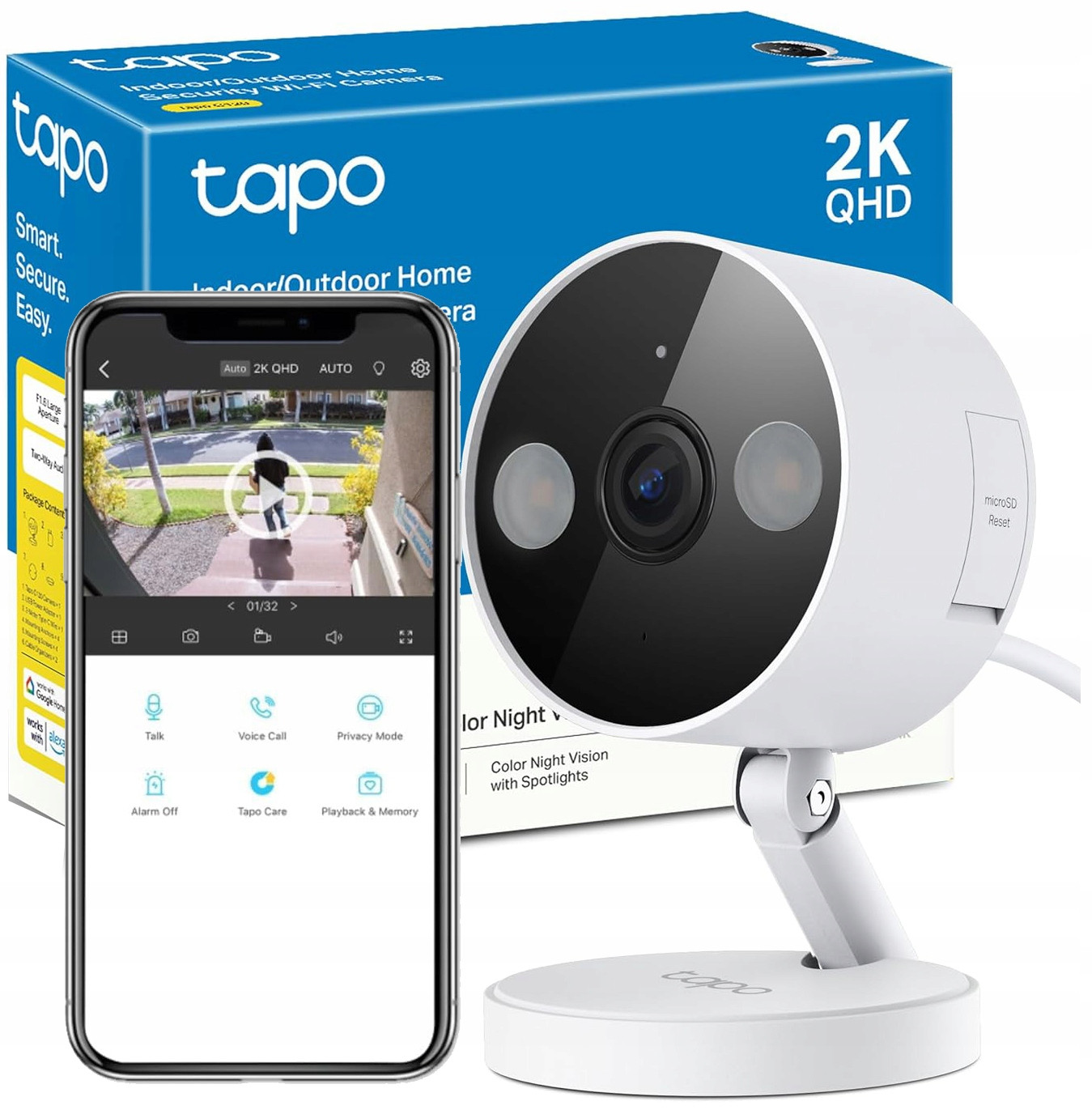 Venkovní Ip Kamera Pro Monitorování Tp-link Tapo C120 Wifi IP66 2K Qhd