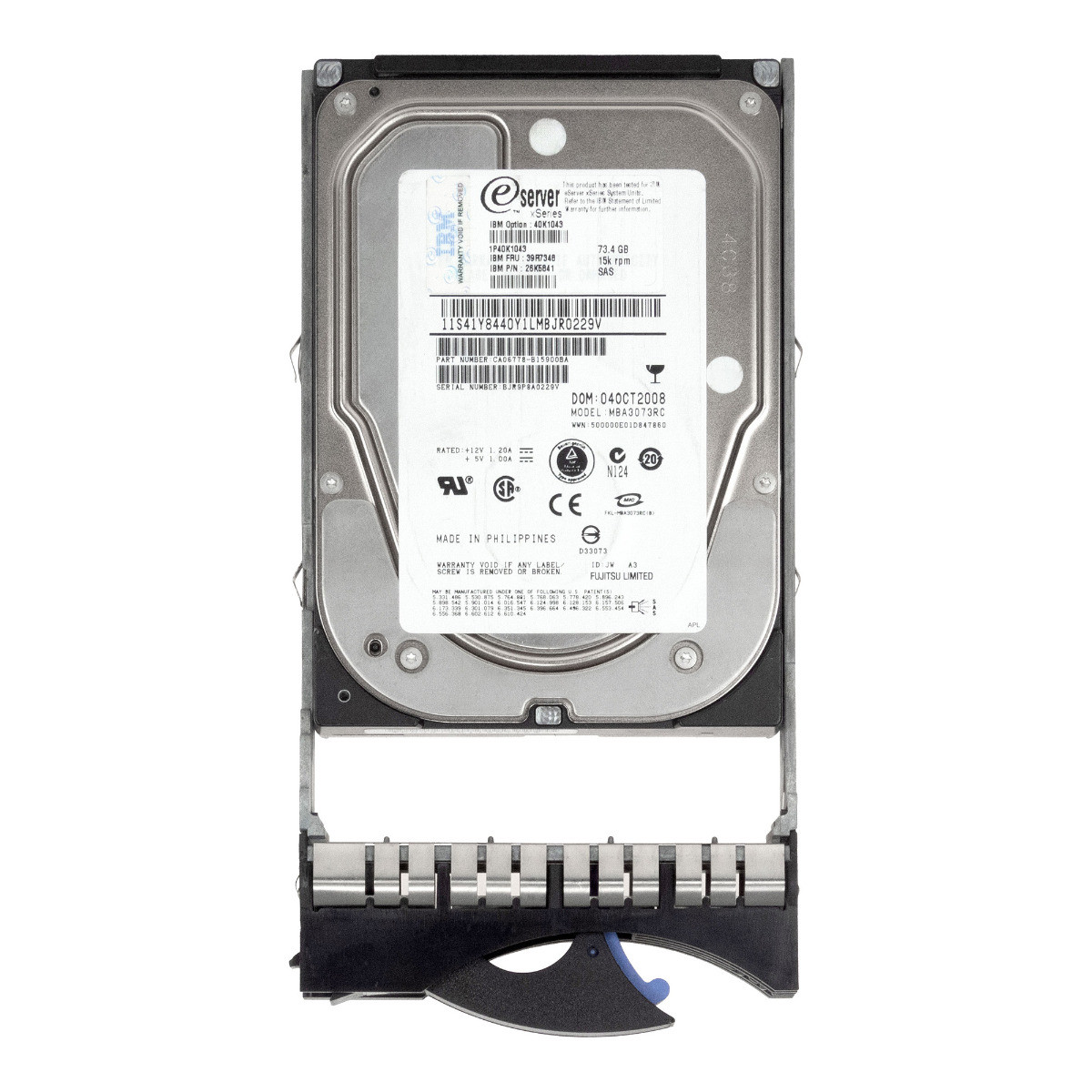 Ibm 39R7348 26K5841 73.4GB 15K 16MB Sas 3.5'' MBA3073RC