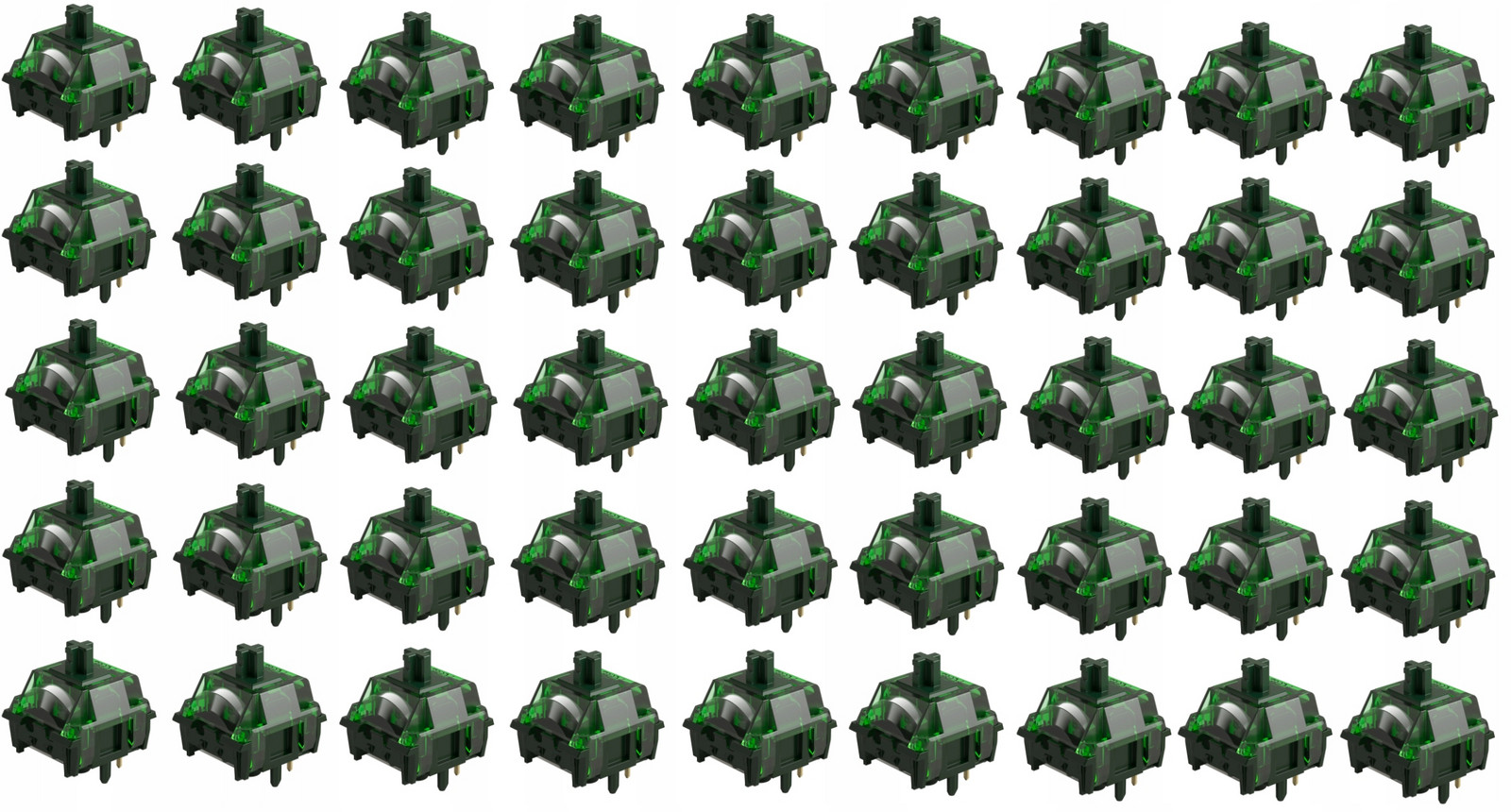 Monsgeek Green Fog Switch Přepínače 45ks pro mechanickou klávesnici