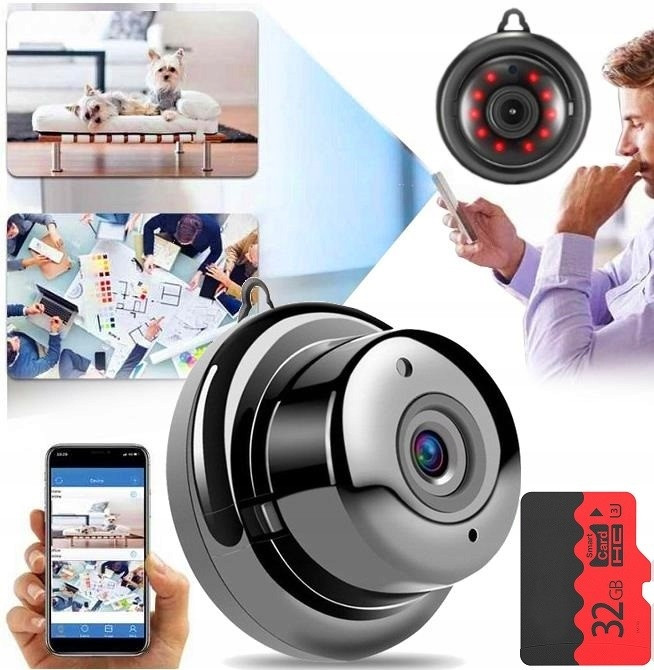 Špionážní Mini Kamera Pro Noční Vidění Skrytá Wifi Smart Detekce Pohybu Fhd