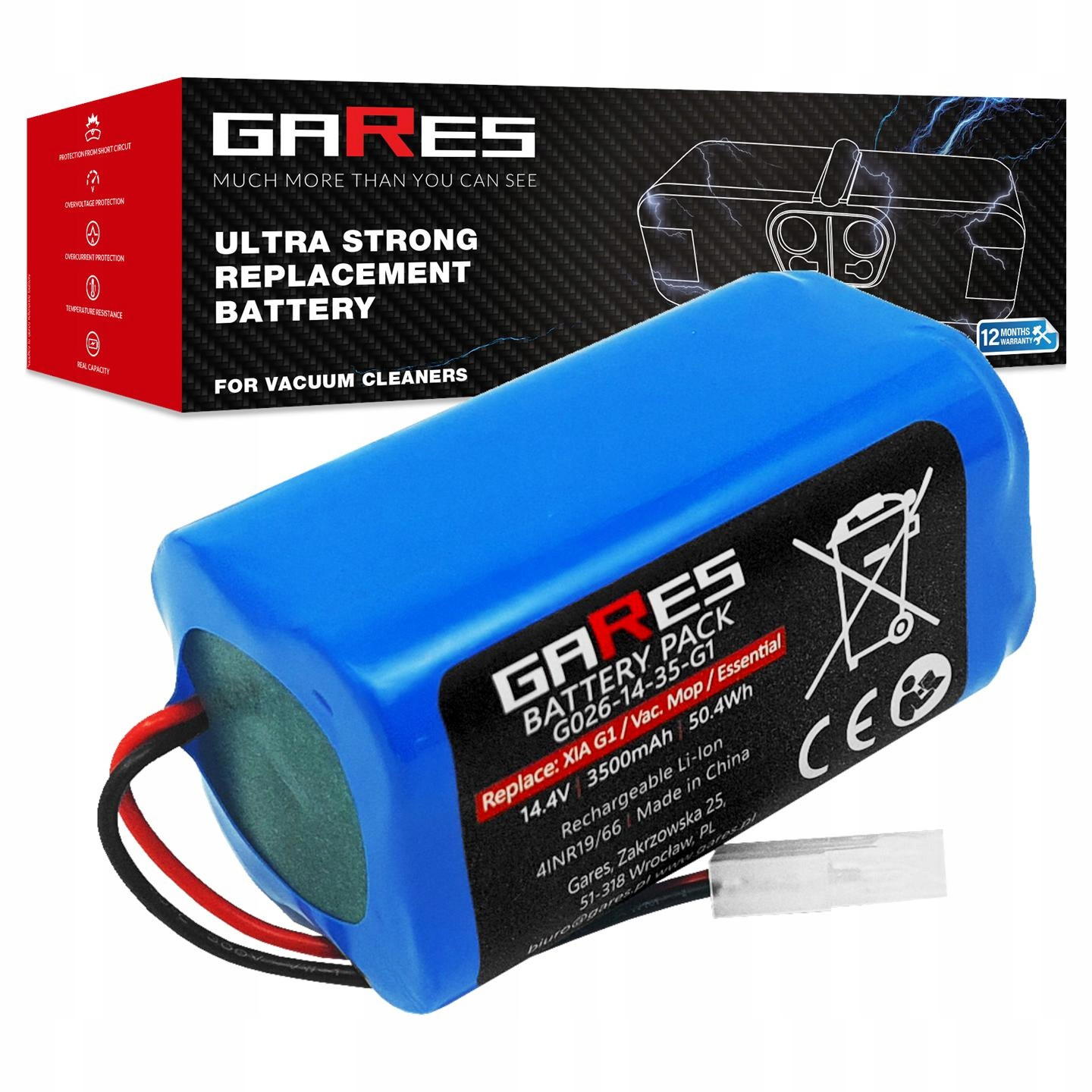 Baterie Akumulátor pro Xiaomi Mijia G1 14,4V 3,5Ah