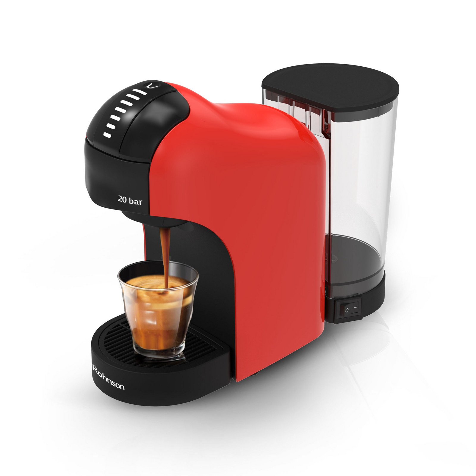 Tlakový a překapávací kávovar Rohnson R-98046R 1400 W červený