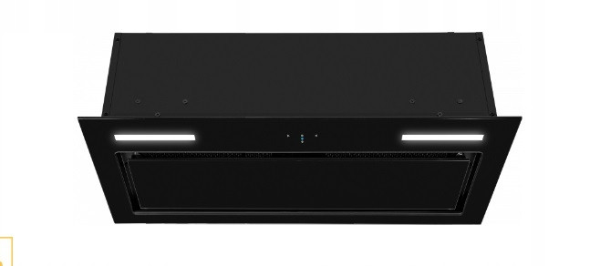 Vestavná černá skleněná digestoř Kernau Kbh 0574 B Bldc Glass 74cm