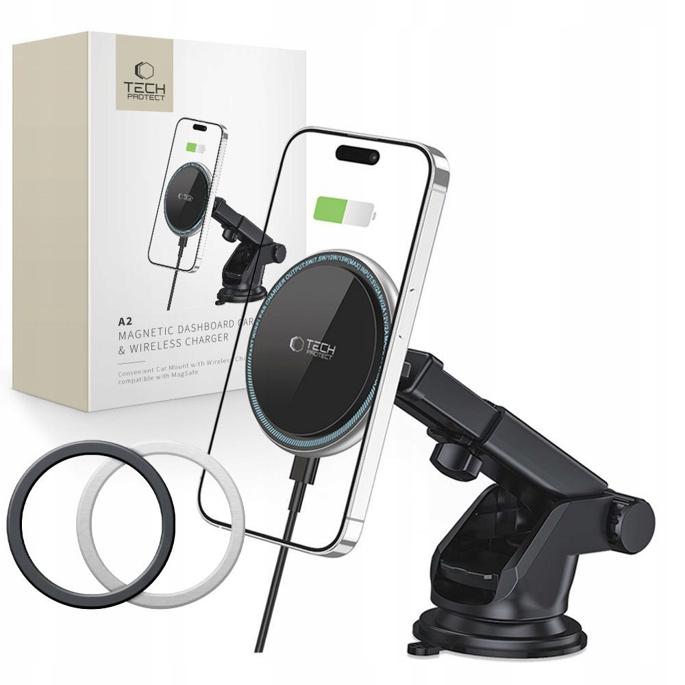 Tech A2 Magnetická Magsafe Bezdrátová Nabíječka Na Palubní Desku 15W