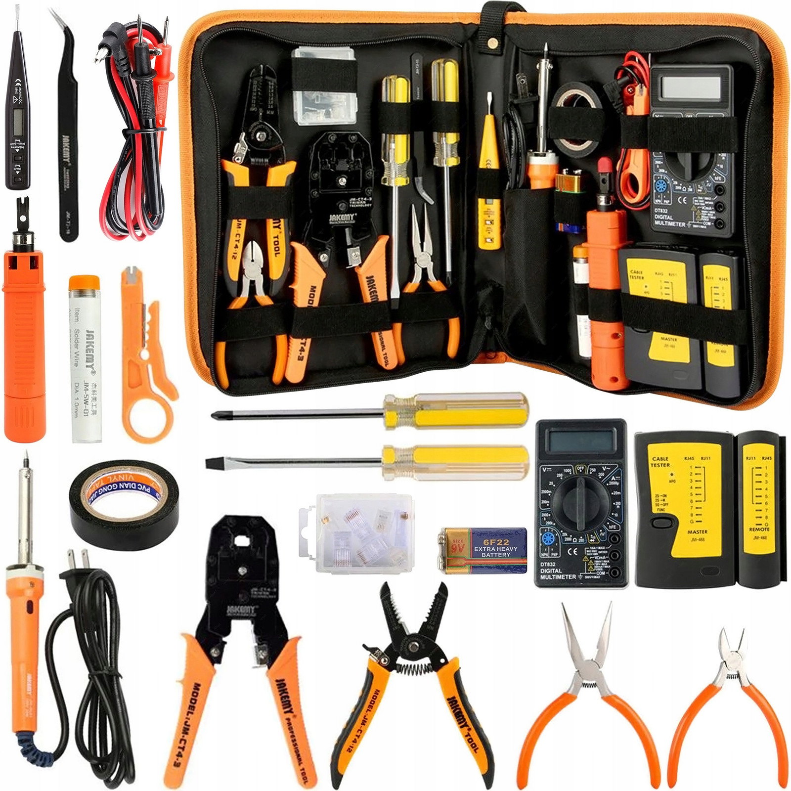 Sada Svorkovnice RJ45 Tester Kabelů Lan JM-P15