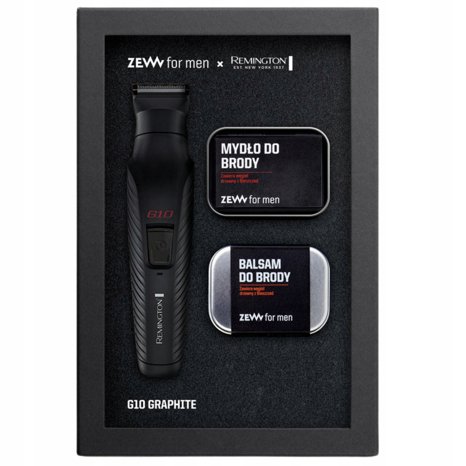Zew x Remington sada zastřihovačů Remington G10, balzám a mýdlo na vousy