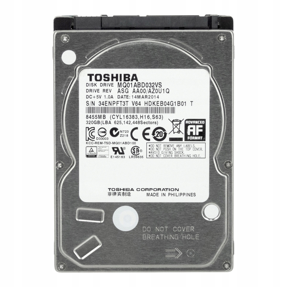 Toshiba Video Stream 320GB 5,4K 16MB Sata II 2,5'' MQ01ABD032VS