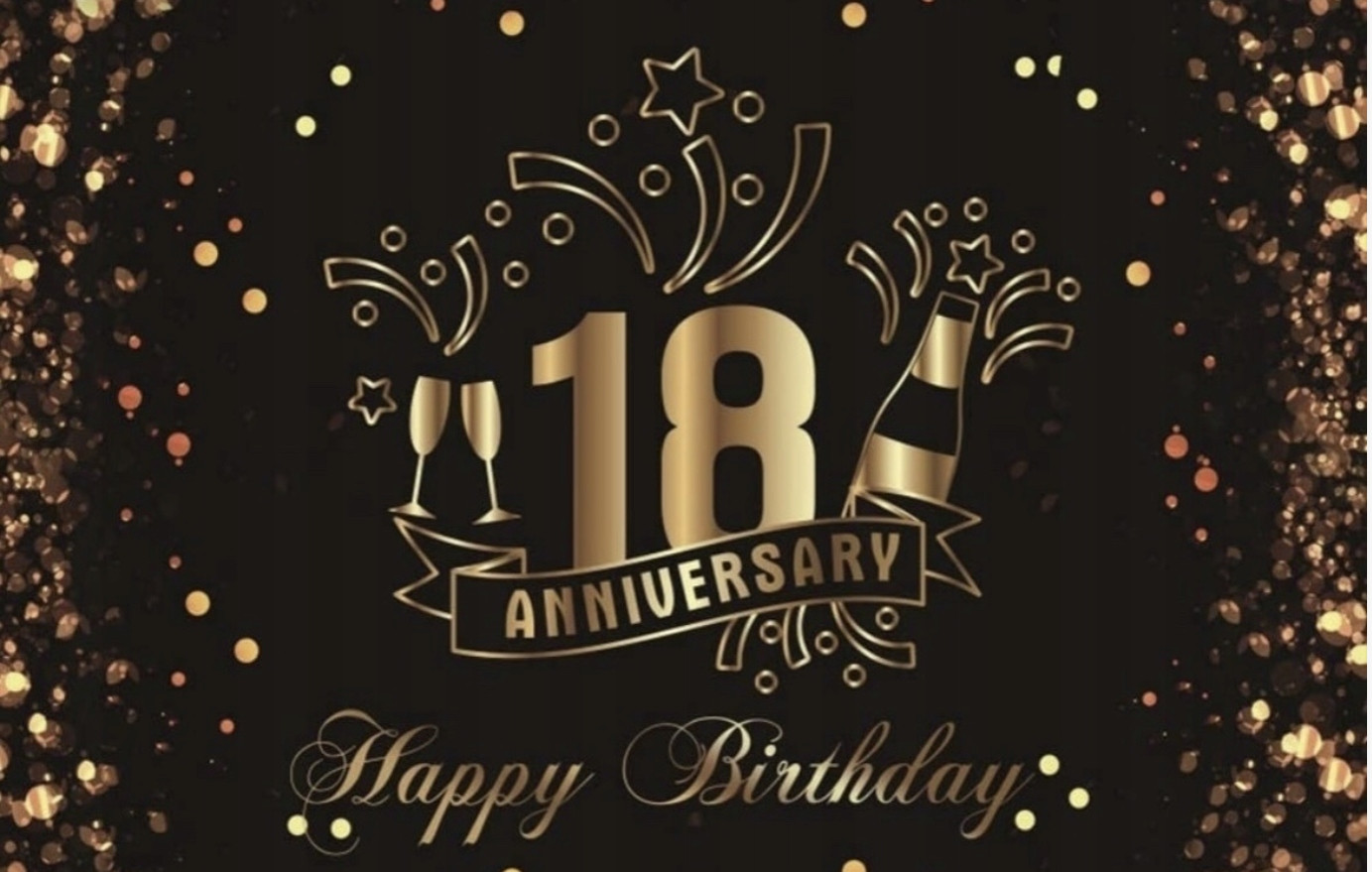 Fotografické Pozadí 18. narozeniny Dekorace Stěna Ozdoba Na Fotografie 2,2*1,5 m