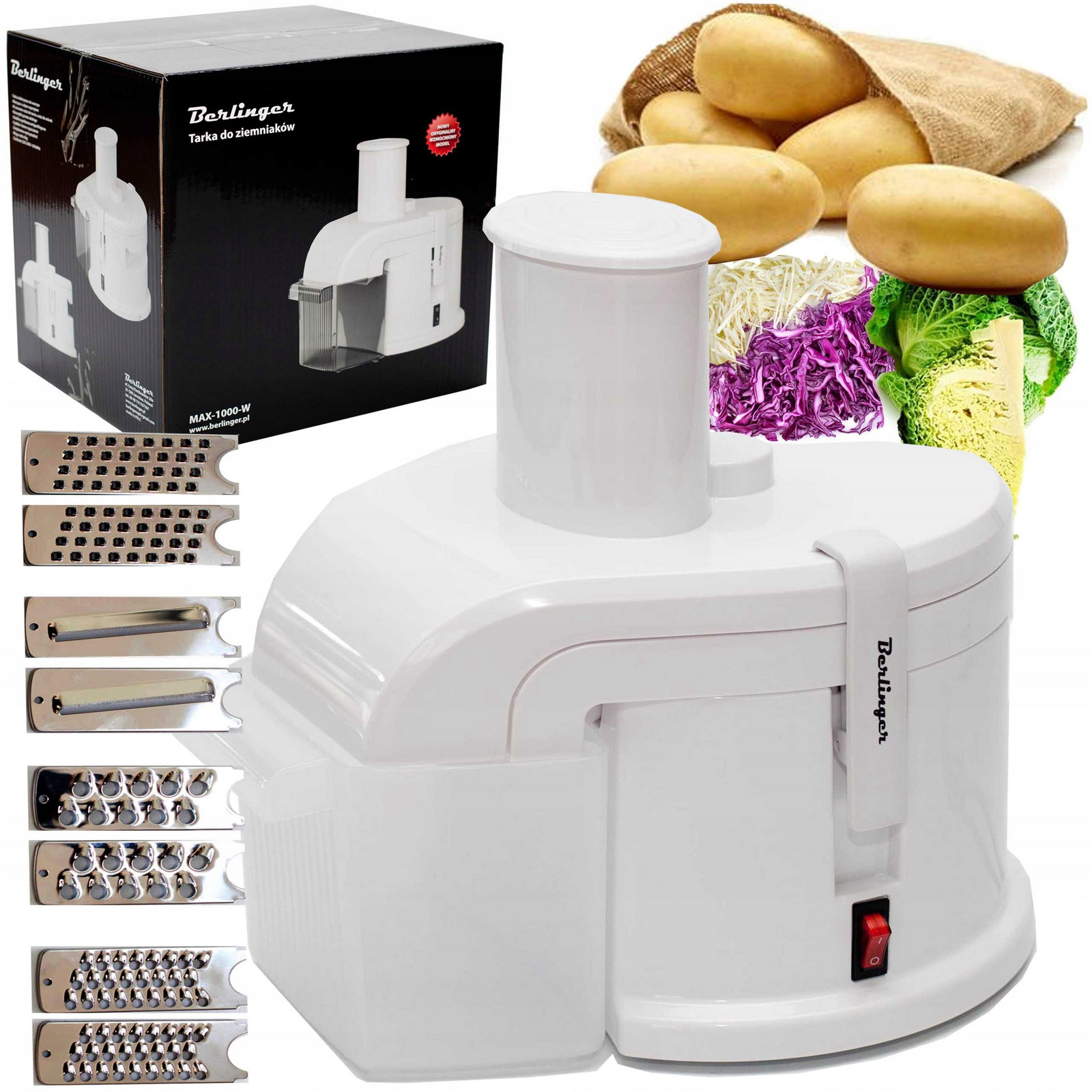 Strojek Na Strouhání Brambor Ciorka Šatkovnice Berlinger 4v1 400W