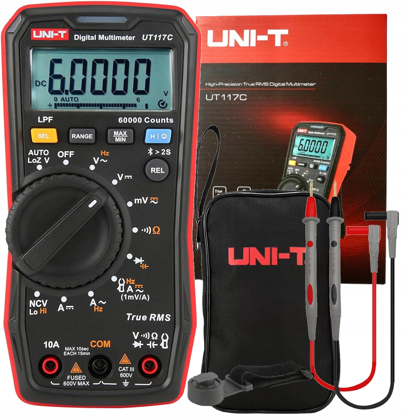 Digitální Multimetr Měřič Proudu Uni-t UT117C True Rms Automat Ncv Bluetooth