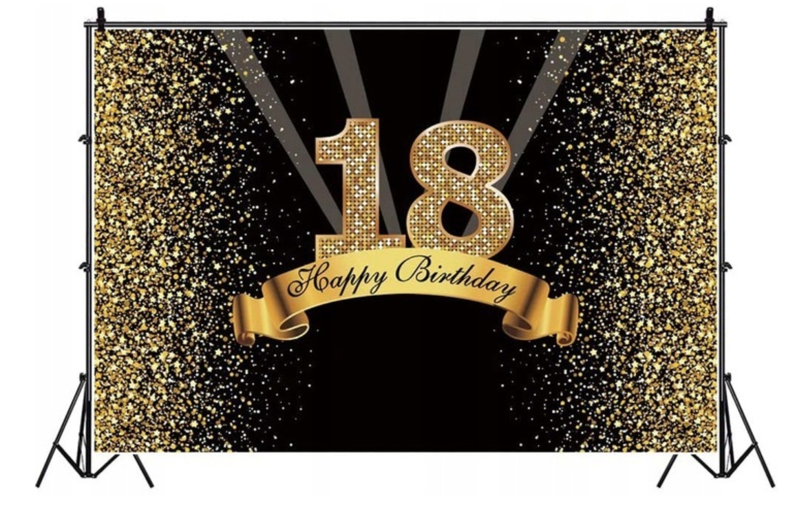 Fotografické Pozadí 18. narozeniny Osmnáctka Dekorace Stěna Pro Fotografie Hvězd