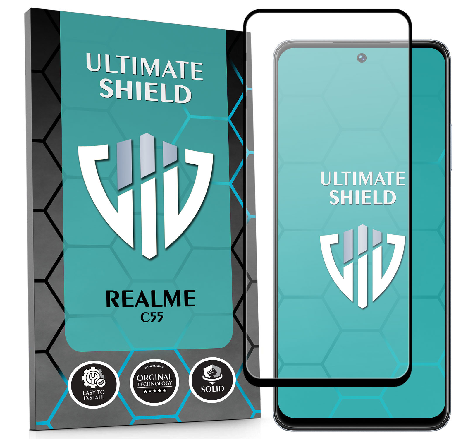 Megapak 5v1 Pancéřové Sklo 5D Rychlé Sklíčko Pro Realme C55