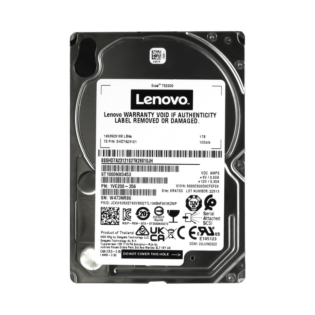 Lenovo 81Y9691 81Y9690 1TB SAS-2 7.2K 128MB 2.5
