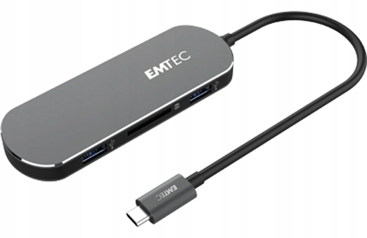 Emtec T650C Type-C Hub Usb 3.2 Gen 1 (3.1 Gen 1) Type-A Černý