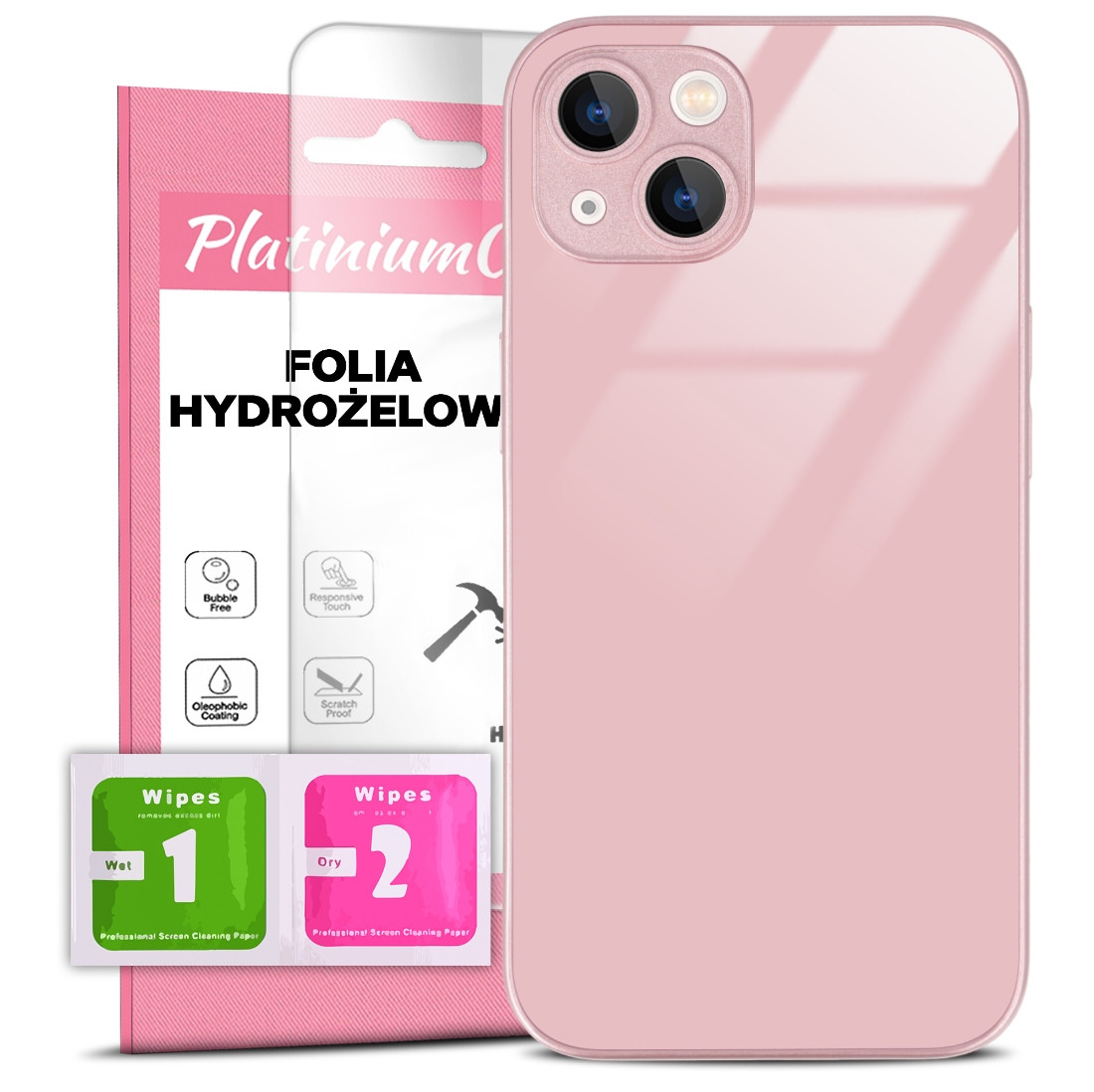 Pouzdro Pro Iphone 13 Kryt Case Premium Glass Skleněné Růžové Pink Fólie