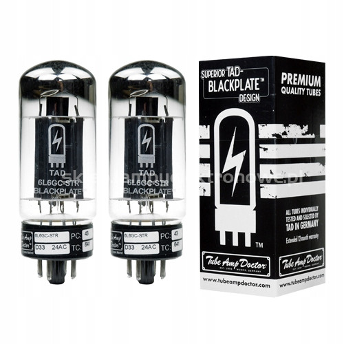 6L6GC-STR Blackplate RCA-Style Tad Premium Selected 2 ks vybraný pár