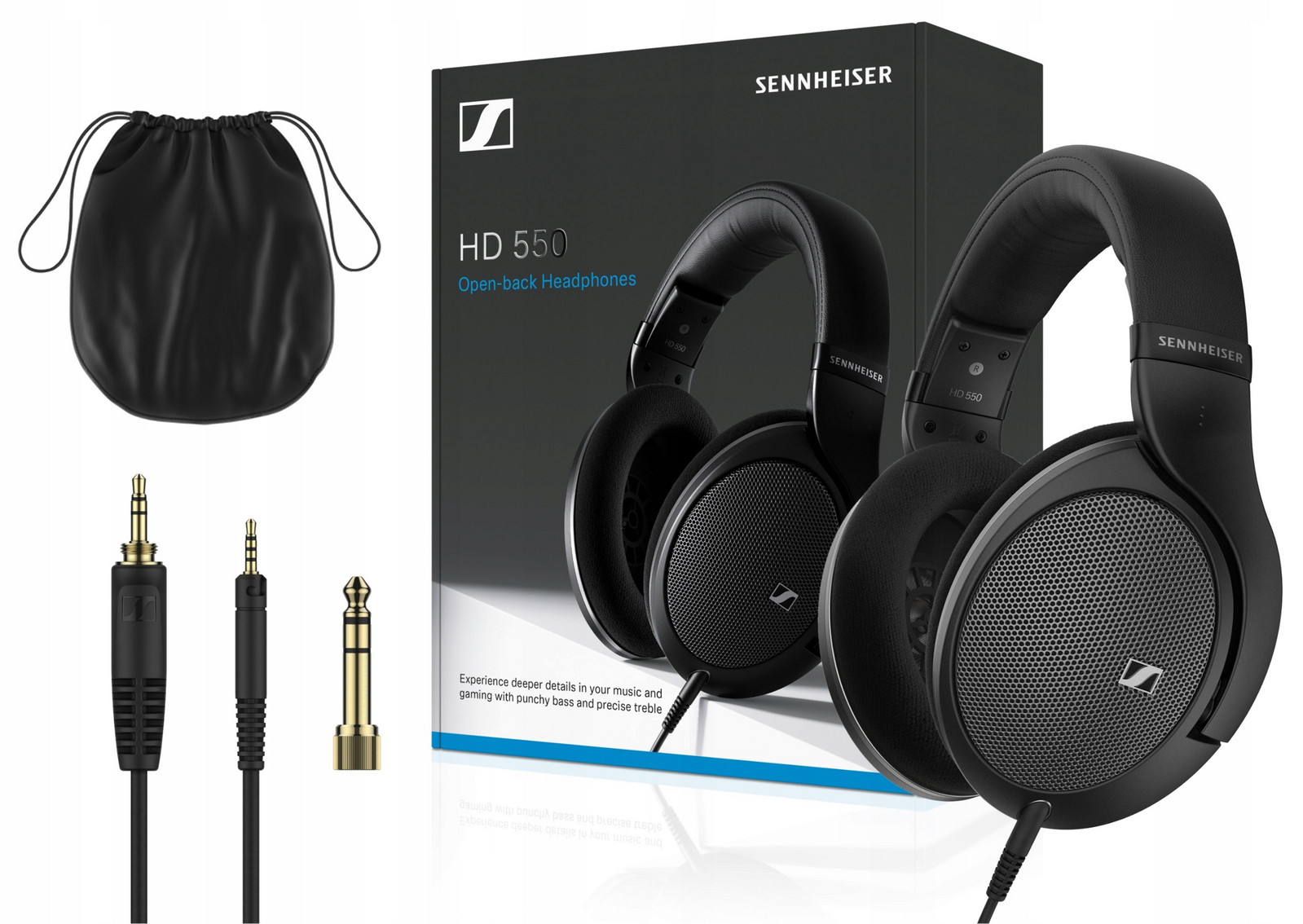 Sluchátka Sennheiser Hd 550 150 Ohm 106,7 dB 6-39500 Hz 3,5/6,3 mm Pouzdro