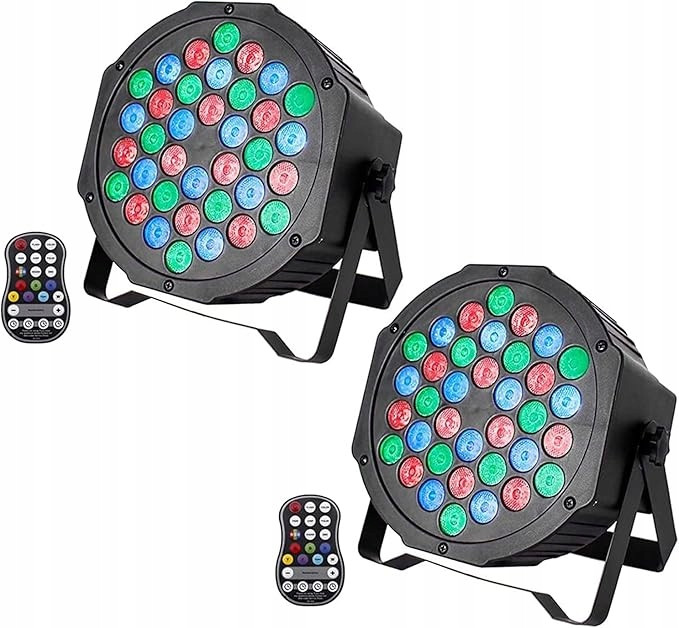 36 Led Rgb diskotékové světlo 4x Dj DMX7CH zvukové párty klub