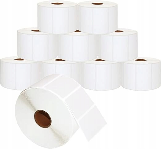 Doree 10 rolí bílých štítků pro termální tiskárny 57x32 mm 1500 štítků