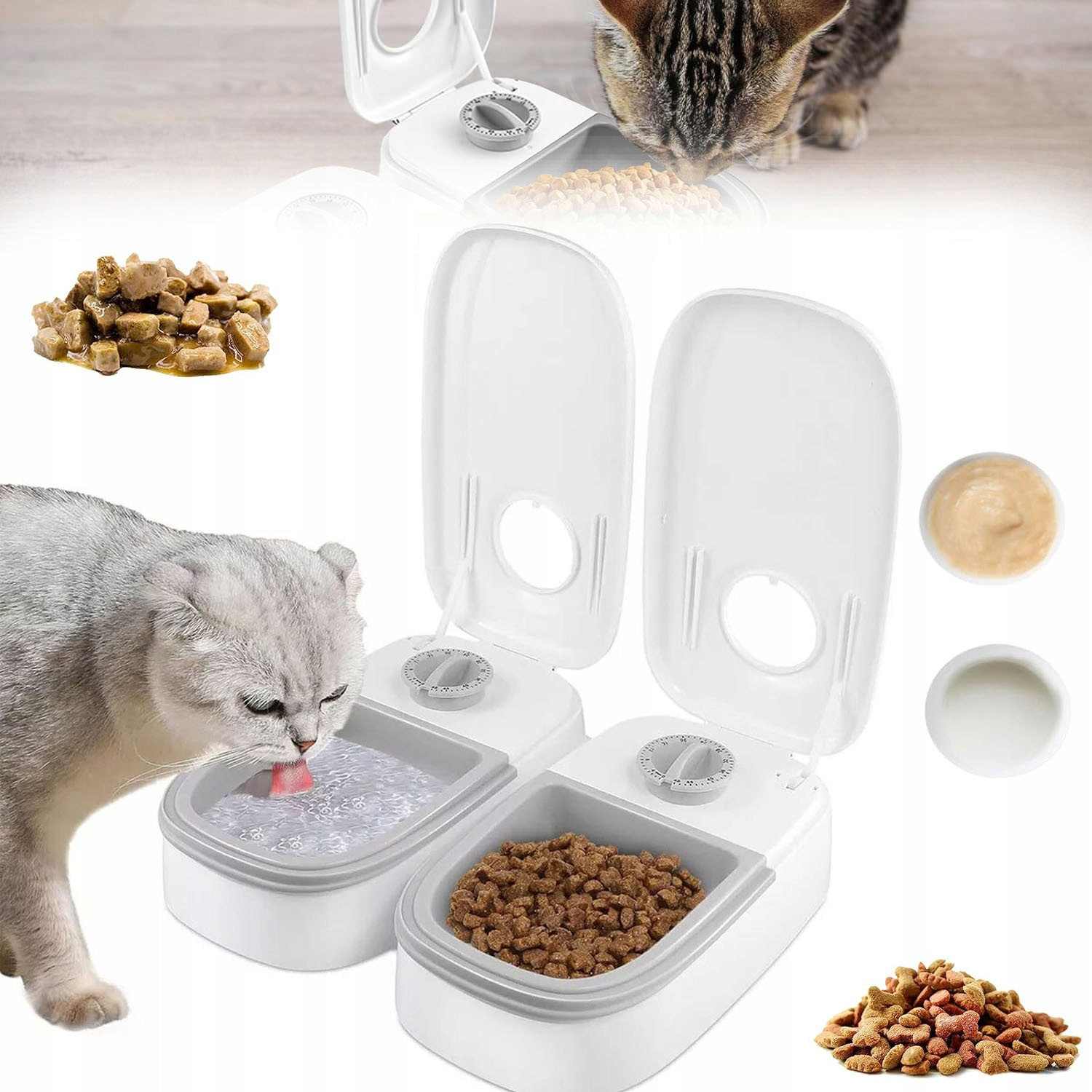 Automat Na Krmivo Pro Kočky, Časovač A Porce, Programovatelný