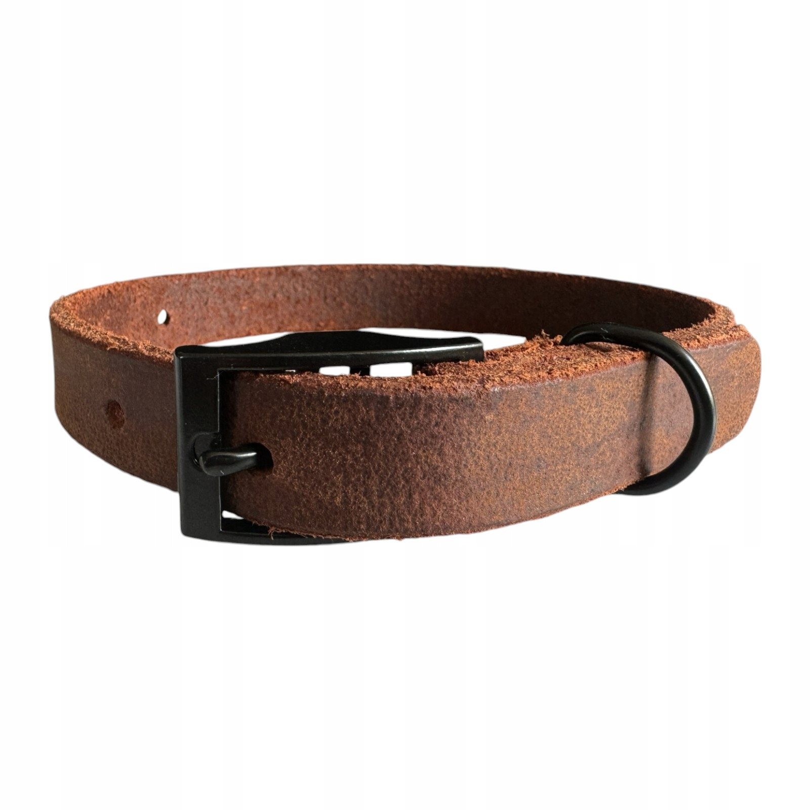 Obojek Pro Psa Měkký Kožený Hnědý Handamade Silný Odolný M