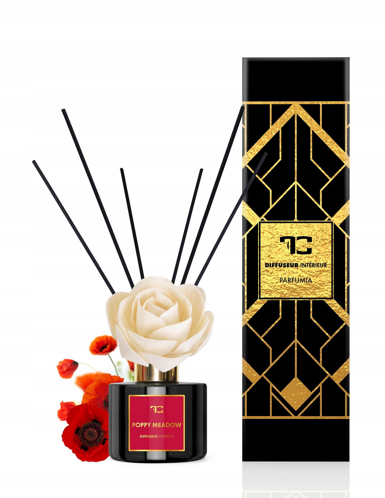 Dedra 200 ml difuzér Flow tyčinky, Poppy Medow, Parfumia