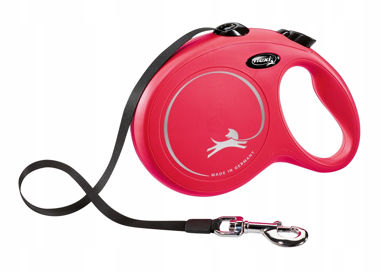 Vodítko New Classic L páska červená 8 m do 50 kg