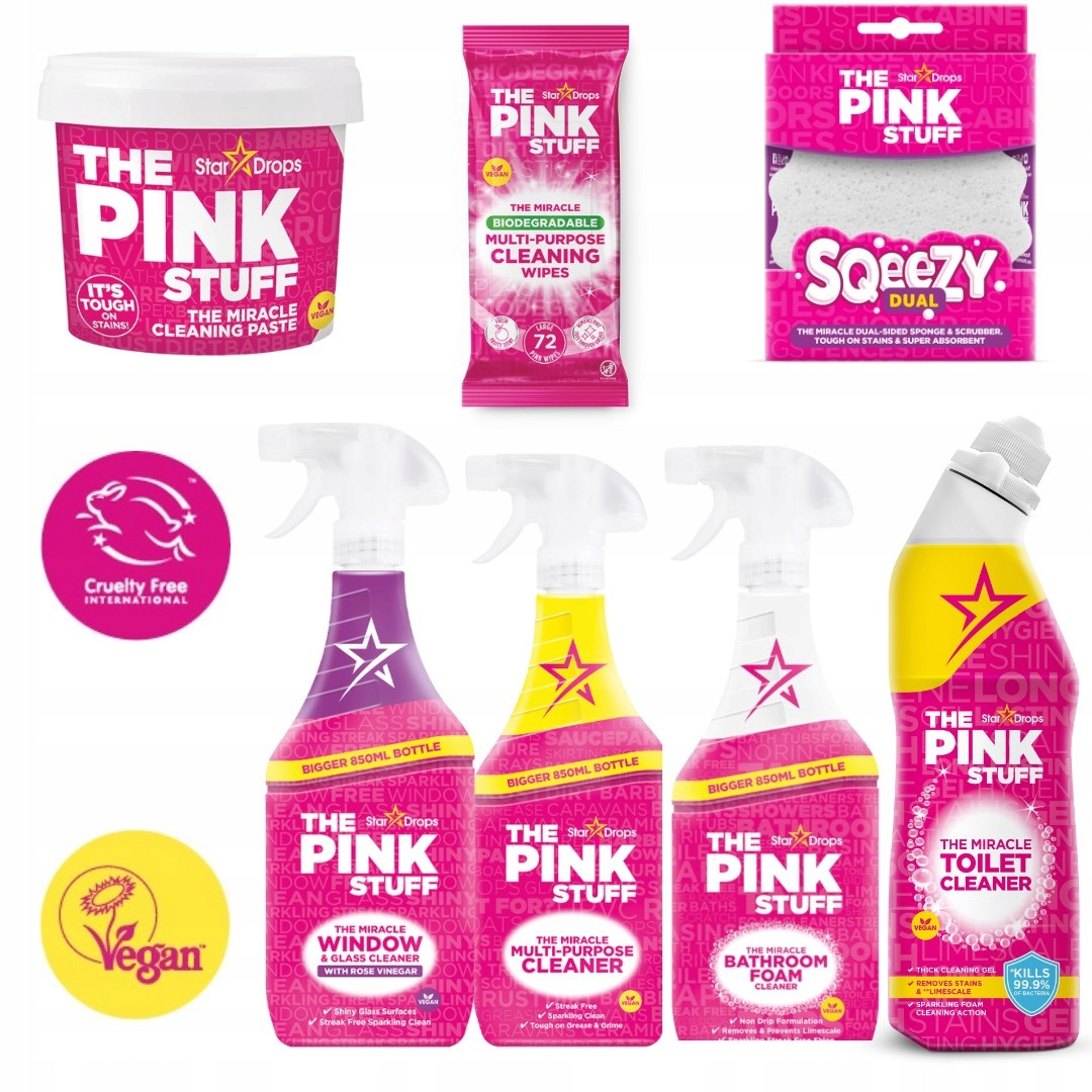 The Pink Stuff Sada 7 produktů pro úklid
