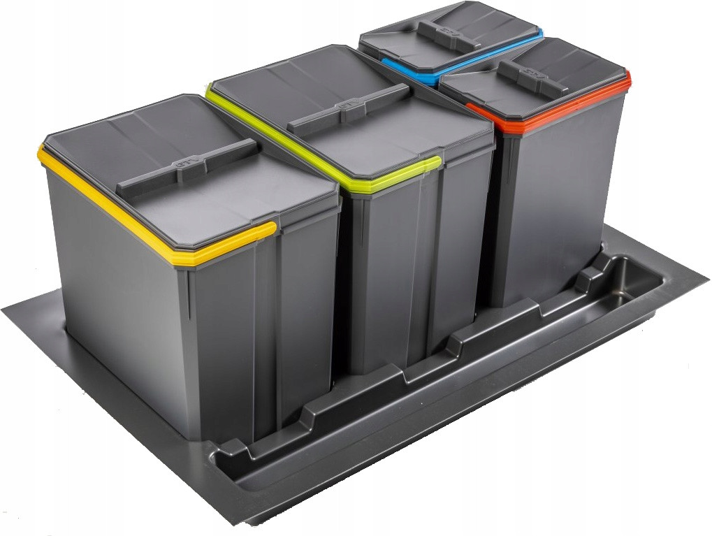 Axispace Nádoby Na Odpadky Do Skříně 800 mm 2x15 l 2x7 l, 500 mm