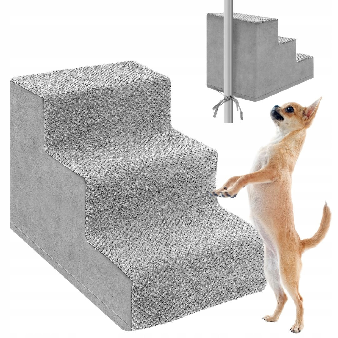 Schody pro psa Rampa Plošina k posteli 3 stupně 35 cm Stabilní