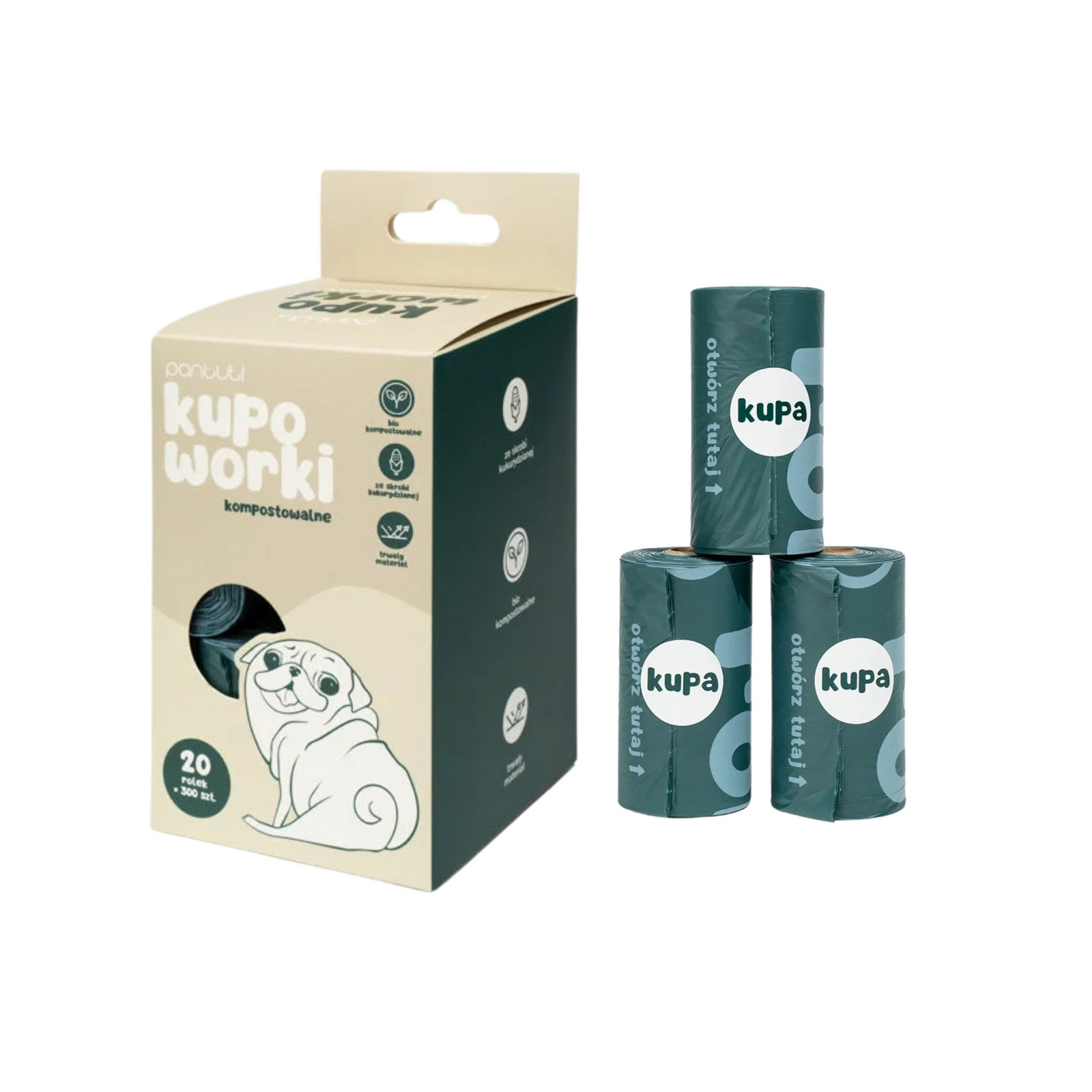 Kompostovatelné sáčky na psí exkrementy No to Klops 300 kusů