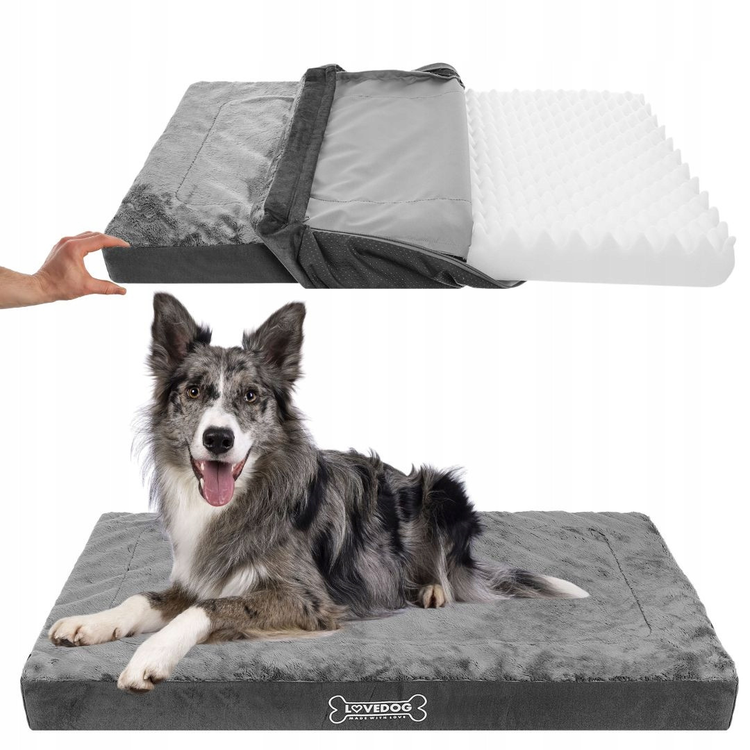 Pelíšek Ortopedické Matrace pro psa L 90x60 Podložka Velké voděodolné lůžko