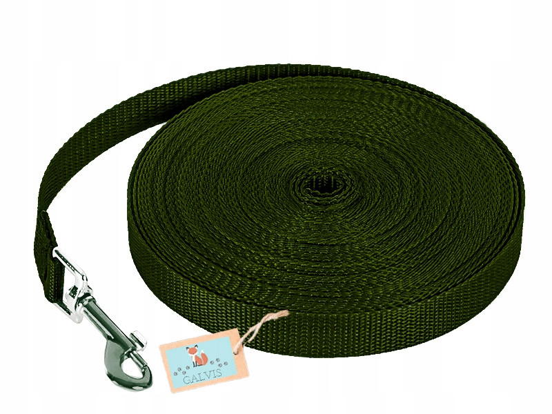 Odolná vodítko pro středního psa Khaki 2 cm 50 metrů