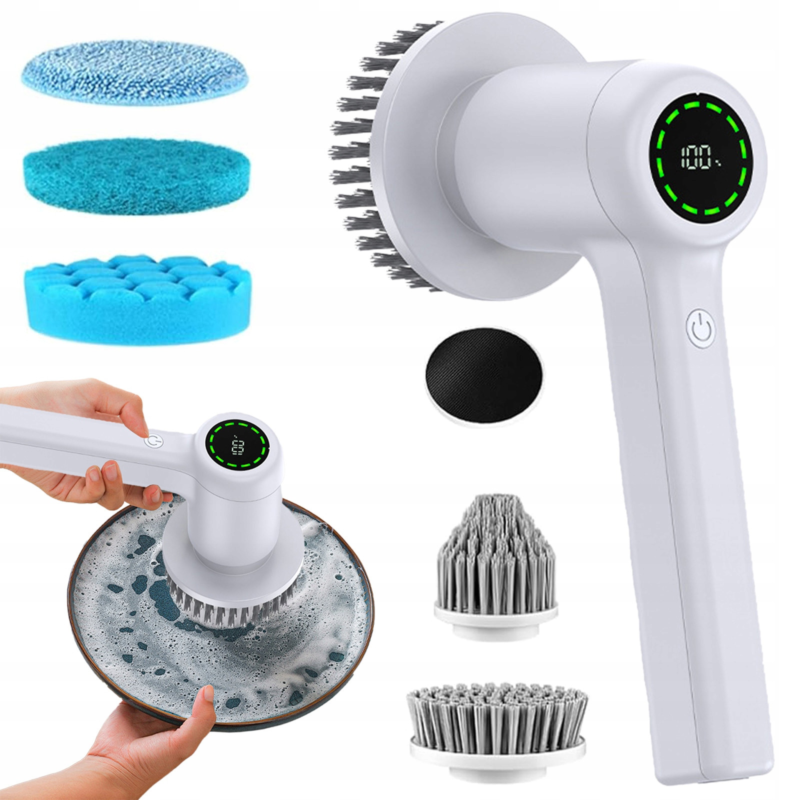 Elektrický čisticí kartáč Kartáč pro čištění kuchyně a koupelny