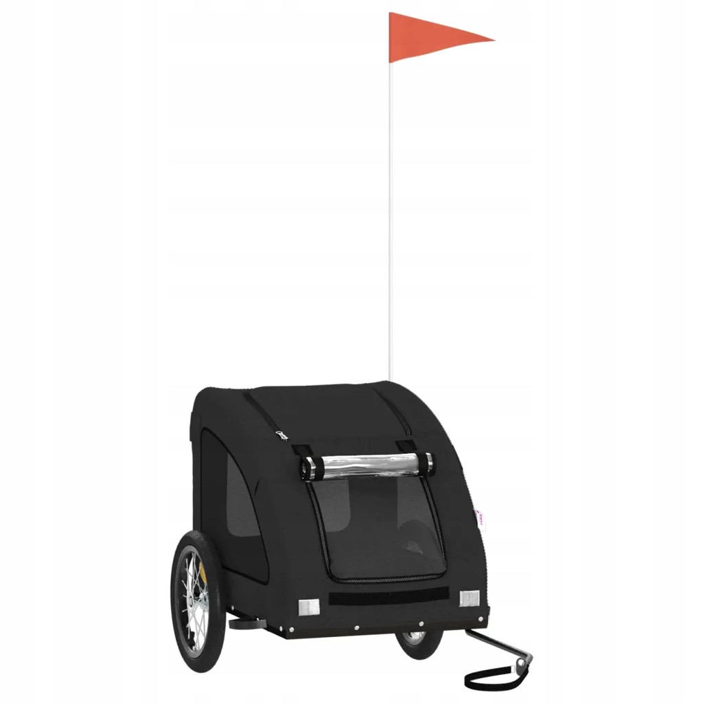 Vozík za kolo pro psa černý oxfordská tkanina a železo Černý 93961