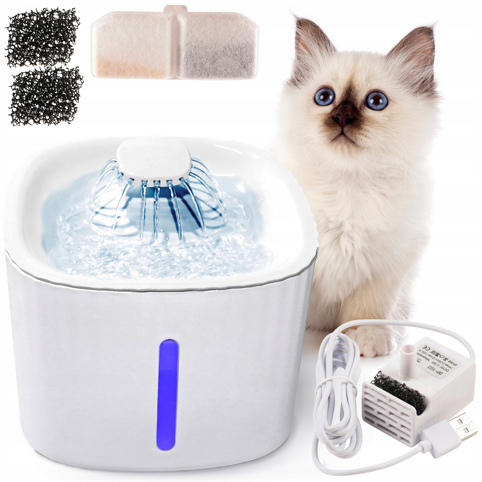 Napáječka Miska Napáječka Tichá Fontána pro psa kočku zvířata