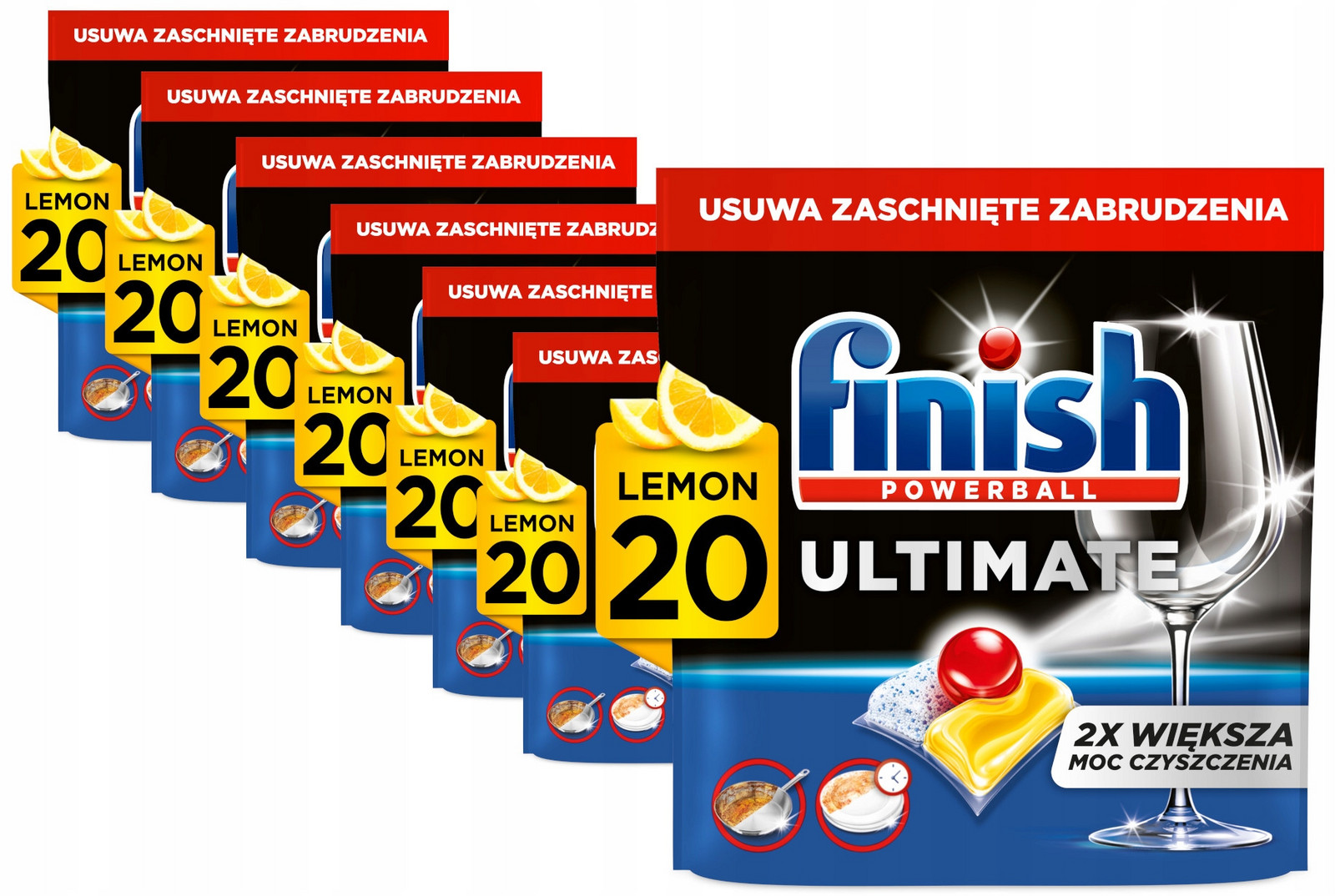 Finish Kapsle do myčky nádobí Ultimate Powerball lemon citron 140 kusů