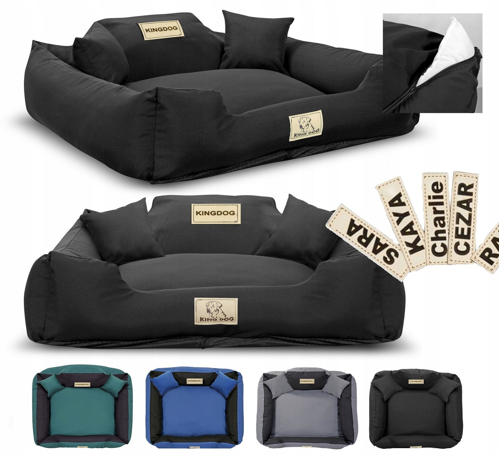 Pelíšek pro psa kotec Kingdog MM43 100x75 cm personalizovaná, rozebíratelná