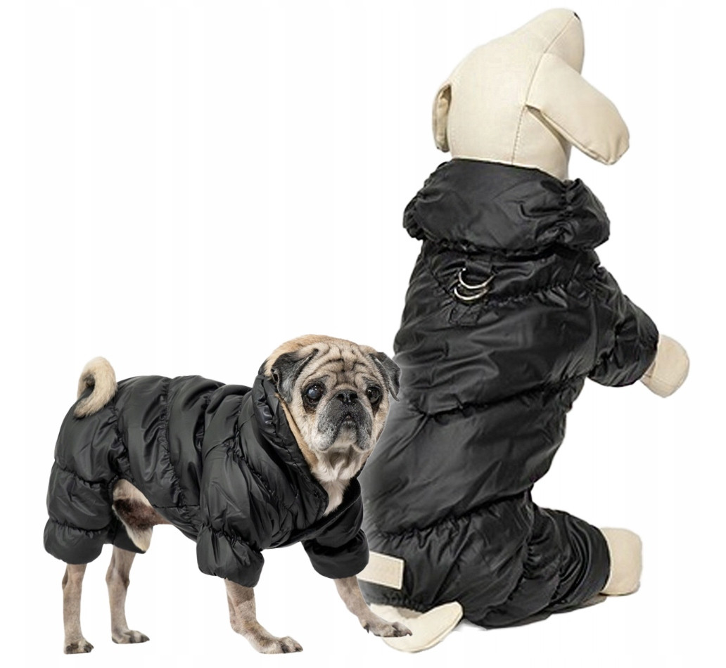 Obleček Pro Psa Kombinéza Bunda Luis Teplá S Fleecem Černá