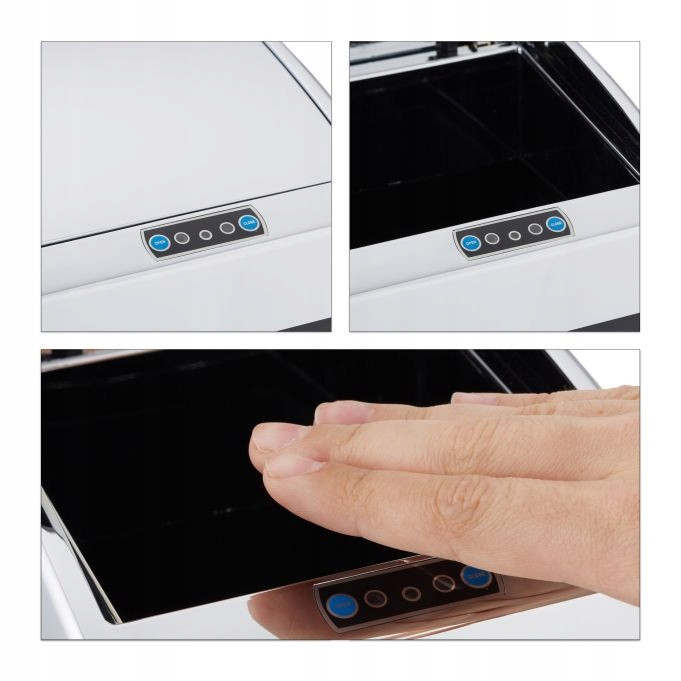 Odpadkový koš z nerezové oceli, bvezdotykový, A292