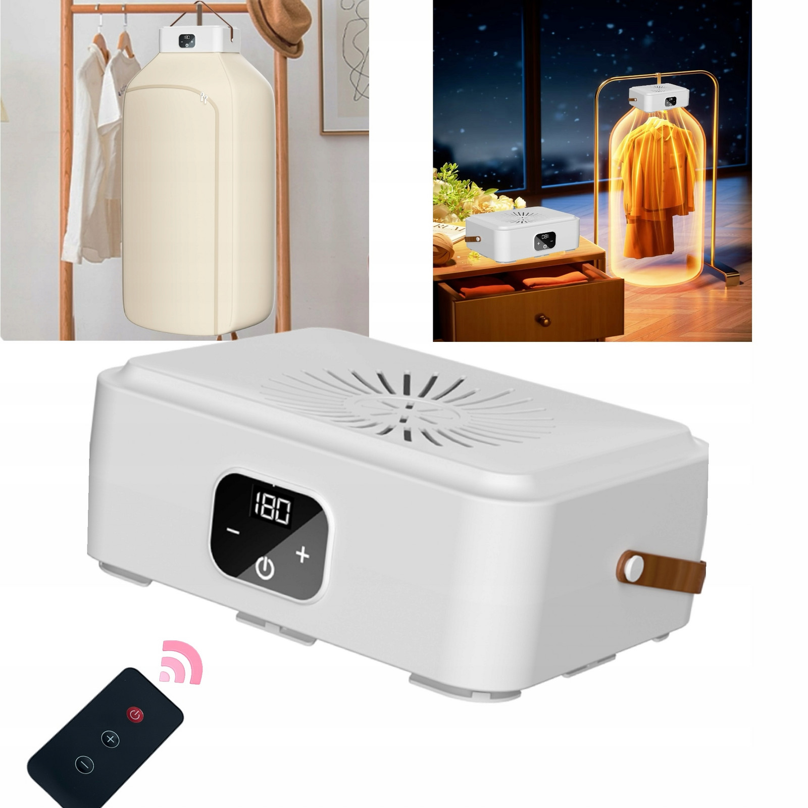 Sušička prádla Multifunkční mini cestovní přenosná elektrická sušička 360° 600W